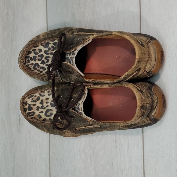 Twisted X Womens Driving Moc Leather Loafer Slip on shoes sz 5.5M - Picture 8 of 15